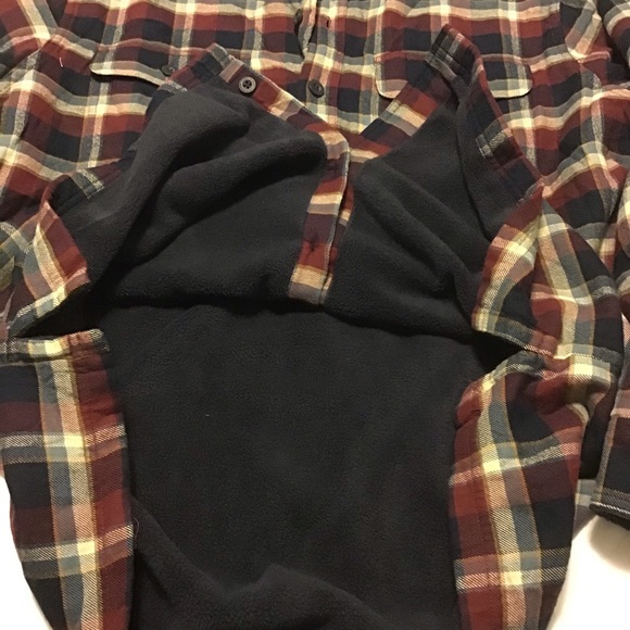 L.L. Bean fleece Lined Flannel Teddy Flannel - Picture 2 of 8